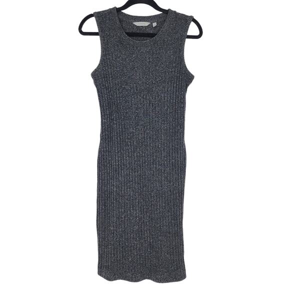 Athleta Sleeveless Gray Heathered Ribbed Sweater Dress Size Small - Picture 1 of 3